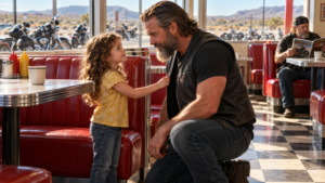 The Terrified Little Girl In The Diner And The Biker Shield